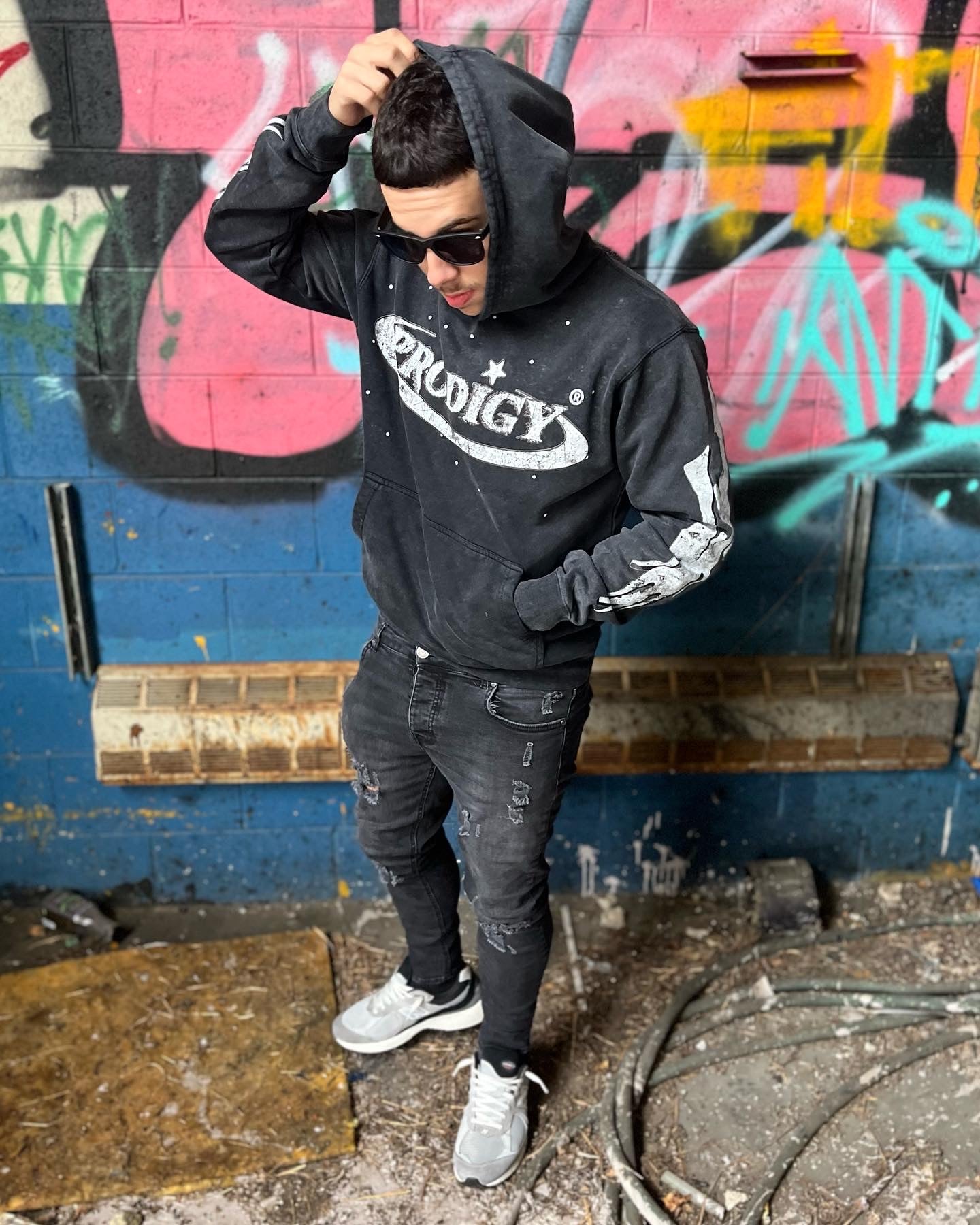 Prodigy "The World Is Yours" Acid Washed Hoodie