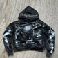 “Skull” Distressed Zip Up