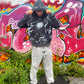 “Skull” Distressed Zip Up